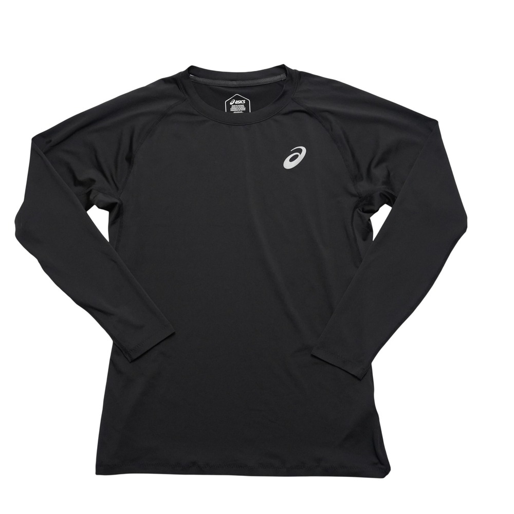 Asics Mens XL Black Long Sleeve Shirt D1 Moisture Wicking‎ Running